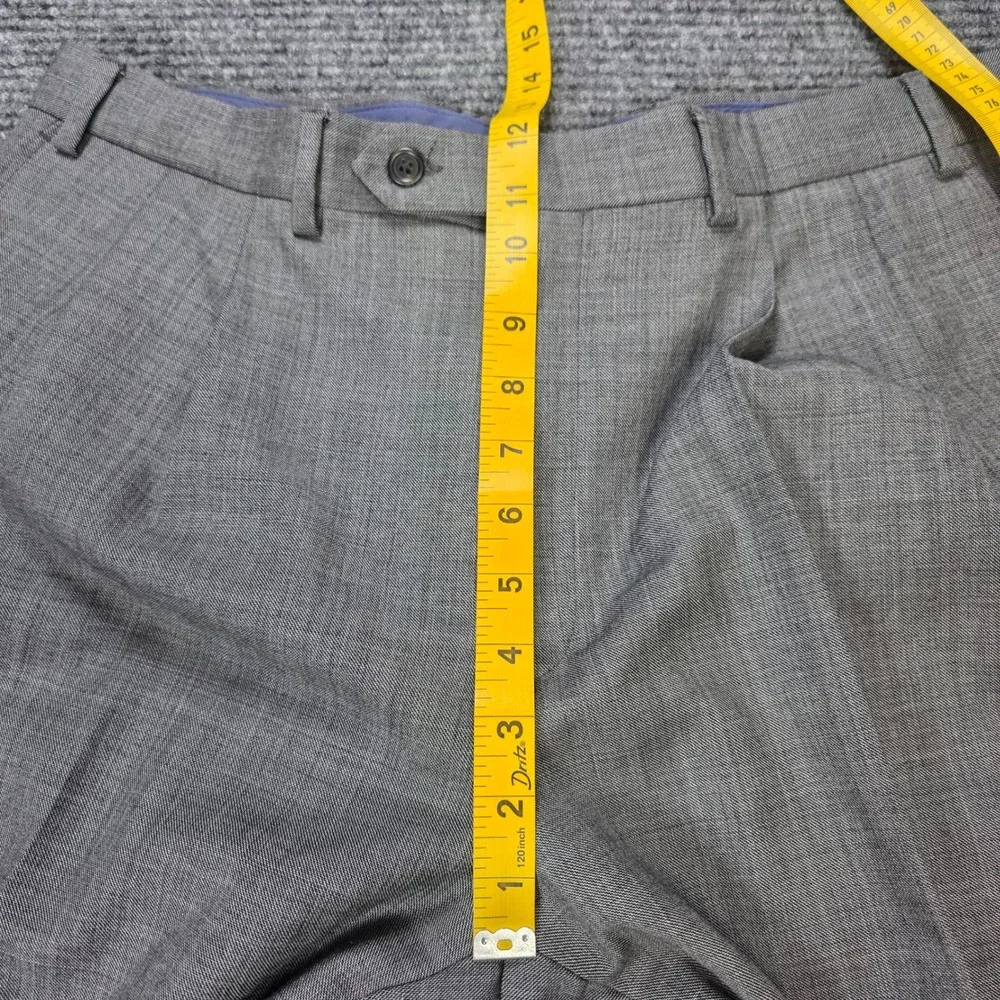 W.H. Belk Wool Pleated‎ Cuffed Dress Pants Men's Size W36 L30 Gray Slacks